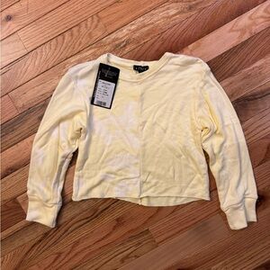 Flowers by Zoe Light Yellow half bleached Kids Sweatshirt NWT